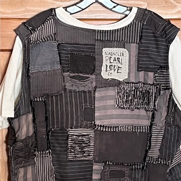 Magnolia Pearl Black and Gray Patchwork Nikha Vest - Picture 2 of 10